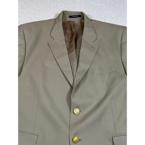 Chaps Ralph Lauren Men 46 Wool 2 Button Blazer Classic Dress Jacket Suit Coat - Picture 9 of 9